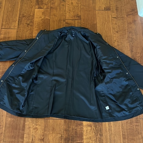 GAP Black Light Weight Jacket Full Front Zip Button Snap Size L - Picture 11 of 12